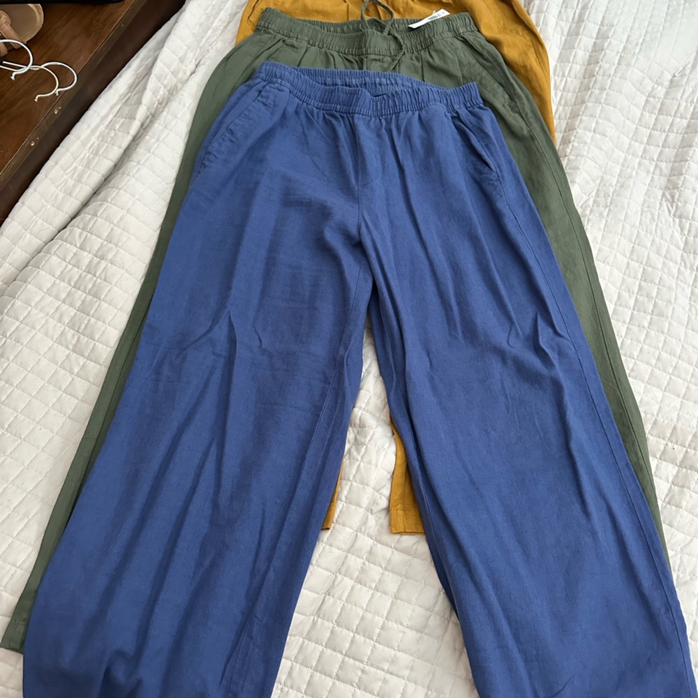 Lot of 3 Old navy wide leg linen pant NWT/NWOT never worn